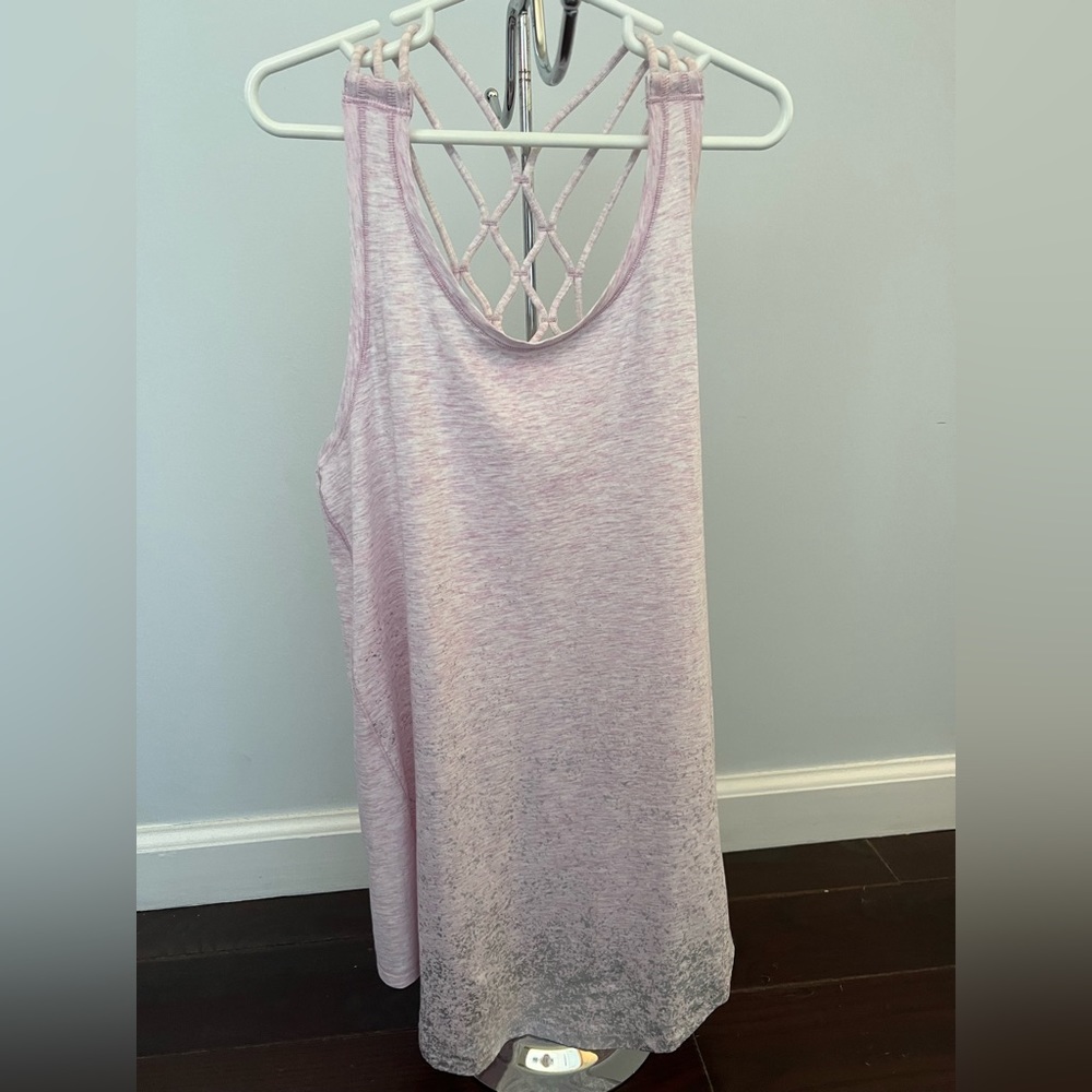 Lululemon Ivivva tank top, pink with silver size 14 (girls)